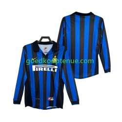 Thuis Retro Tenue van Inter Milan Heren 1998 1999 Lange Mouw