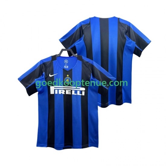 Thuis Retro Tenue van Inter Milan 2005 Heren 2004 Korte Mouw Thuis Retro Tenue van Inter Milan 2005 Heren 2004 Korte Mouw