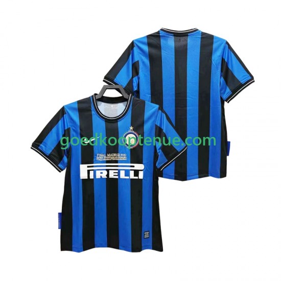 Thuis Retro Tenue van Inter Milan 2009 Heren 2010 Korte Mouw