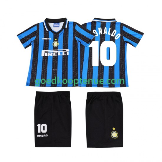 Thuis Retro Tenue van Inter Milan Ronaldo 10 1997 Kind 2-13 jaar 1998 Korte Mouw Thuis Retro Tenue van Inter Milan Ronaldo 10 1997 Kind 2-13 jaar 1998 Korte Mouw