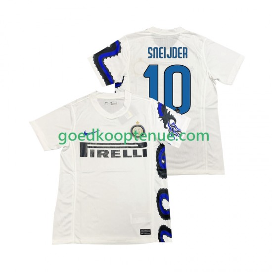 Uit Retro Tenue van Inter Milan SNEIJDER 10 Heren 2011 2010 Korte Mouw