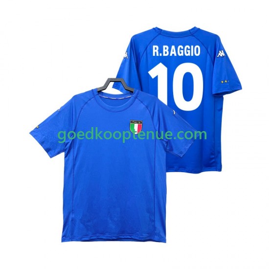 Thuis Retro Tenue van Italië Roberto Baggio 10 2000 Heren Korte Mouw