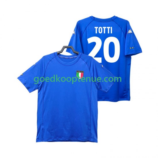 Thuis Retro Tenue van Italië Totti 20 2000 Heren Korte Mouw