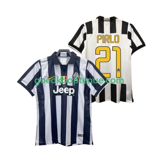 Thuis Retro Tenue van Juventus Andrea Pirlo 21 2014 2015 Heren Korte Mouw