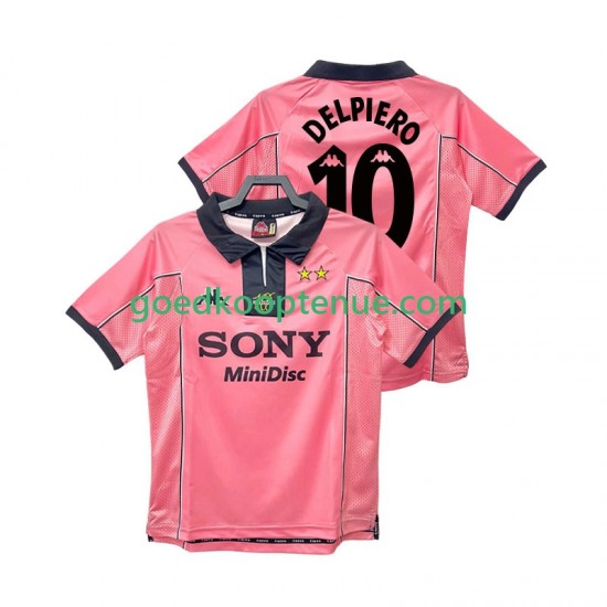 Uit Retro Tenue van Juventus DEL PIER0 10 1997 Heren 1998 Korte Mouw