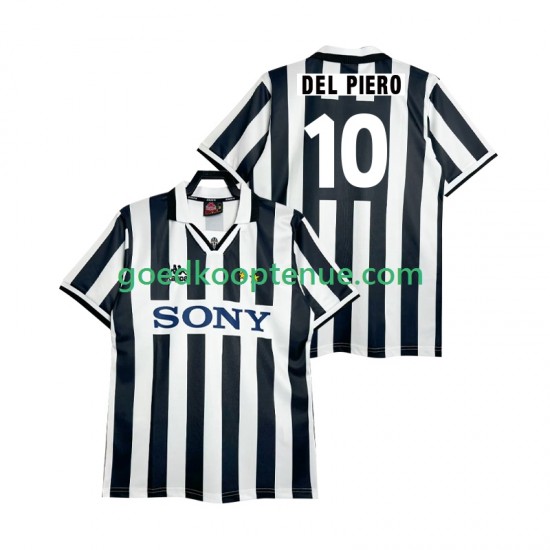 Thuis Retro Tenue van Juventus DEL PIERO 10 1995 1996 Heren Korte Mouw