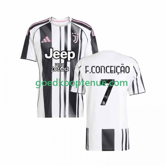 Thuis Tenue van Juventus Francisco Conceicao 7 Heren 2025-26 Korte Mouw