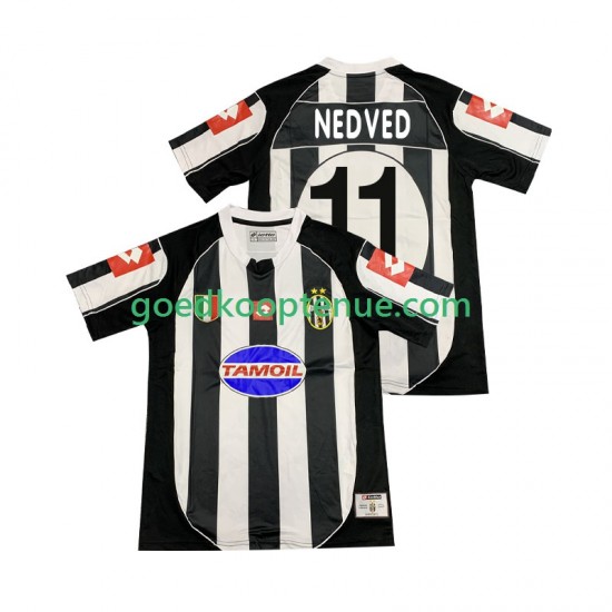 Thuis Retro Tenue van Juventus NEDVED 11 2003 Heren 2002 Korte Mouw