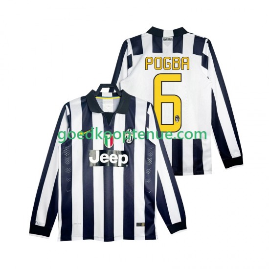 Thuis Retro Tenue van Juventus Pogba 6 2014 2015 Heren Lange Mouw