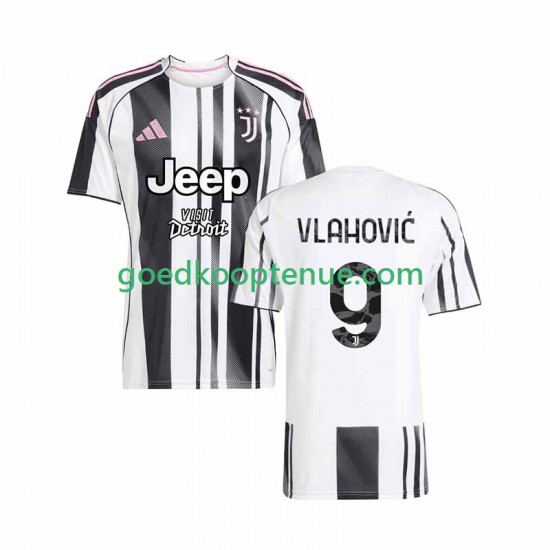 Thuis Tenue van Juventus Vlahovic 9 Heren 2025-26 Korte Mouw