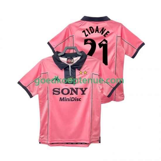 Uit Retro Tenue van Juventus ZIDANE 21 1997 Heren 1998 Korte Mouw