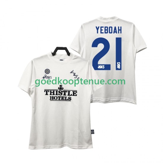 Thuis Retro Tenue van Leeds United YEBOAH 21 1995 1996 Heren Korte Mouw