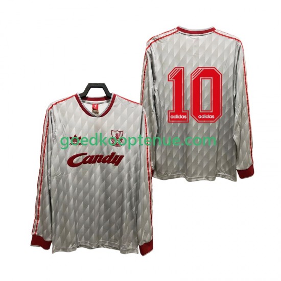 Uit Retro Tenue van Liverpool 10 1989 1991 Heren Lange Mouw