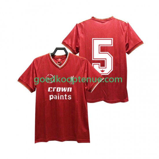 Thuis Retro Tenue van Liverpool 5 1985 1986 Heren Korte Mouw
