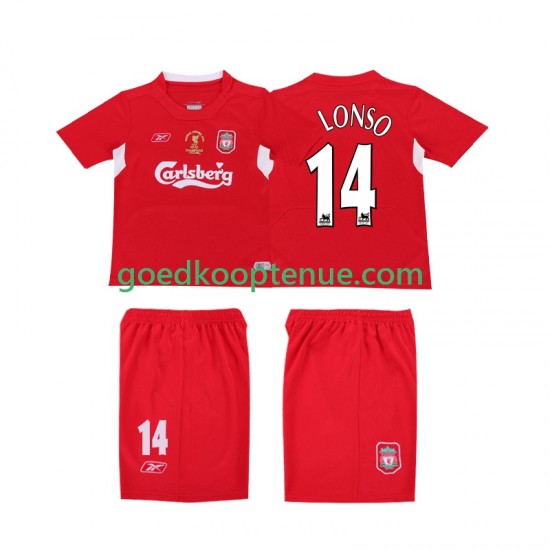 Thuis Retro Tenue van Liverpool ALONSO 14 LWP 2005 Heren 2004 Korte Mouw