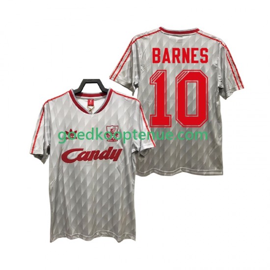 Uit Retro Tenue van Liverpool BARNES 10 1989 1991 Heren Korte Mouw