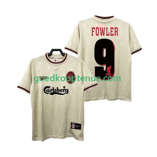 Uit Retro Tenue van Liverpool FOWLER 9 1996 1997 Heren Korte Mouw