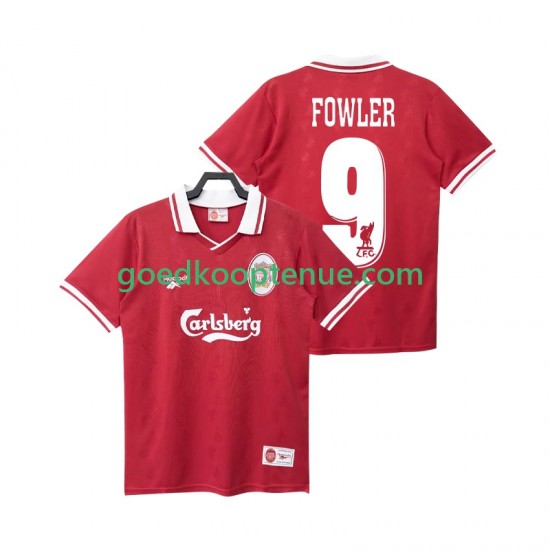 Thuis Retro Tenue van Liverpool FOWLER 9 1996 Heren 1998 Korte Mouw
