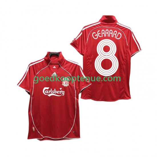 Thuis Retro Tenue van Liverpool GERRARD 8 Heren 2008 2006 Korte Mouw