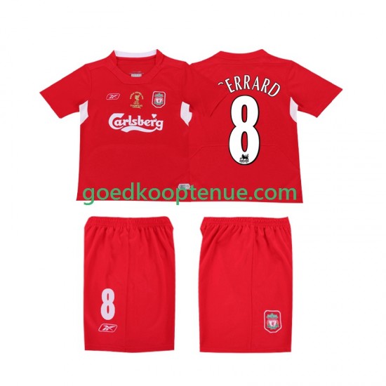 Thuis Retro Tenue van Liverpool GERRARD 8 LWP 2005 Heren 2004 Korte Mouw