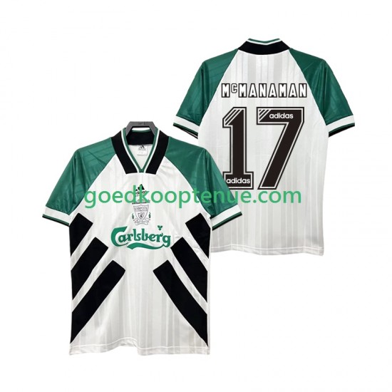 Uit Retro Tenue van Liverpool MCMANAMAN 17 1993 1995 Heren Korte Mouw