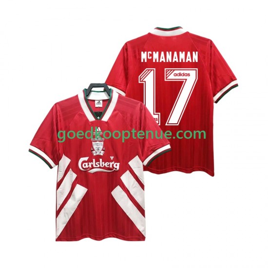 Thuis Retro Tenue van Liverpool MCMANAMAN 17 1993 1995 Heren Korte Mouw