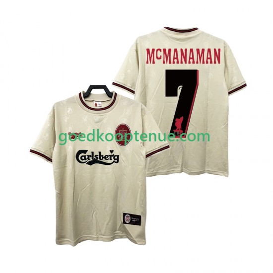 Uit Retro Tenue van Liverpool MCMANAMAN 7 1996 1997 Heren Korte Mouw