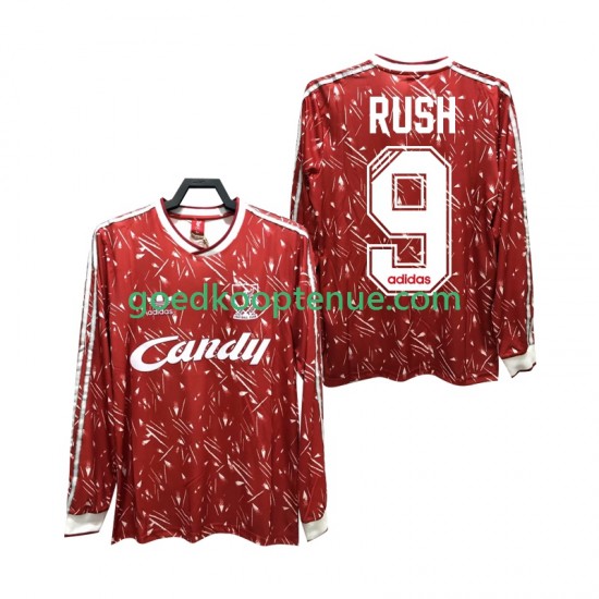 Thuis Retro Tenue van Liverpool Rush 9 1989 1991 Heren Lange Mouw