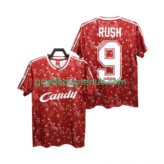 Thuis Retro Tenue van Liverpool Rush 9 1989 1991 Heren Korte Mouw