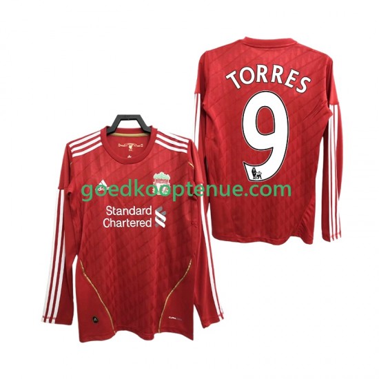 Thuis Retro Tenue van Liverpool Torres 9 2012 Heren 2010 Lange Mouw