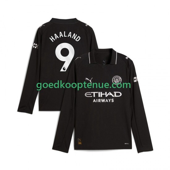 Uit Tenue van Manchester City Erling Haaland 9 Heren 2025-26 Lange Mouw