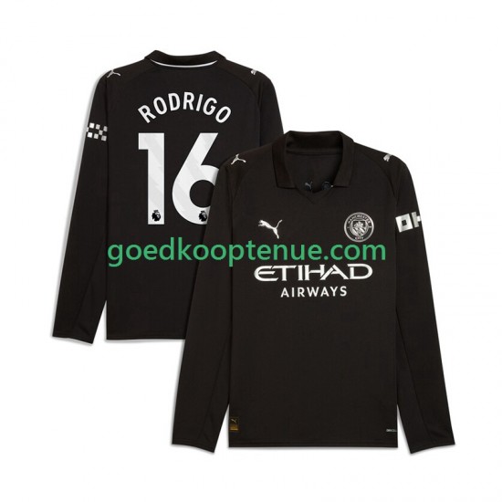 Uit Tenue van Manchester City Rodrigo Hernandez 16 Heren 2025-26 Lange Mouw
