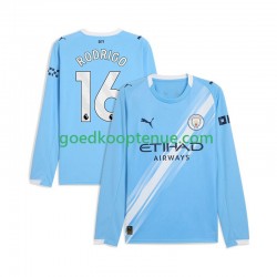 Thuis Tenue van Manchester City Rodrigo Hernandez 16 Heren 2025-26 Lange Mouw