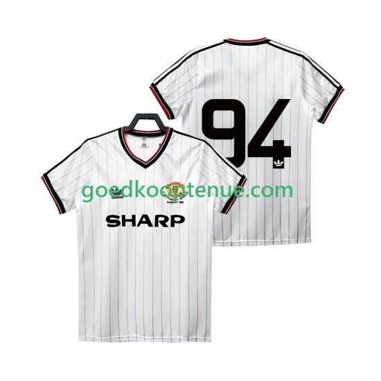 Uit Retro Tenue van Manchester United 94 1983 1984 Heren Korte Mouw