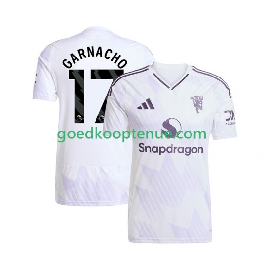 Uit Tenue van Manchester United Alejandro Garnacho 17 Heren 2025-26 Korte Mouw