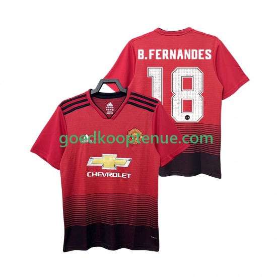 Thuis Retro Tenue van Manchester United B.FERNANDES 18 2018 2019 Heren Korte Mouw