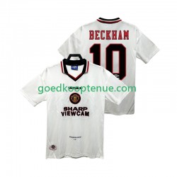 Uit Retro Tenue van Manchester United BECKEHAM 10 1996 1997 Heren Korte Mouw