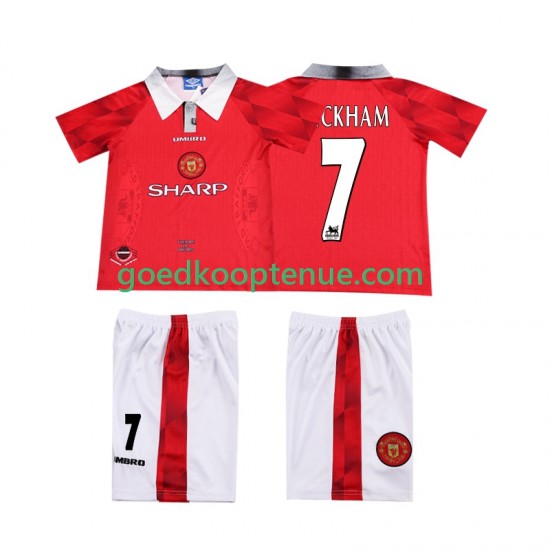 Thuis Retro Tenue van Manchester United BECKHAM 7 1996 1997 Kind 2-13 jaar Korte Mouw Thuis Retro Tenue van Manchester United BECKHAM 7 1996 1997 Kind 2-13 jaar Korte Mouw