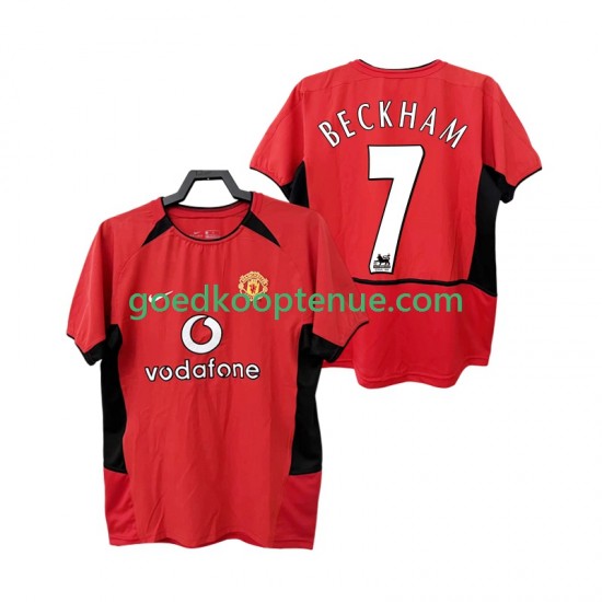 Thuis Retro Tenue van Manchester United BECKHAM 7 Heren 2004 2002 Korte Mouw Thuis Retro Tenue van Manchester United BECKHAM 7 Heren 2004 2002 Korte Mouw
