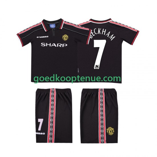 Uit Retro Tenue van Manchester United Beckham 7 Kind 2-13 jaar 1998 1999 Korte Mouw Uit Retro Tenue van Manchester United Beckham 7 Kind 2-13 jaar 1998 1999 Korte Mouw