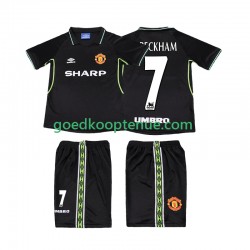 3de Retro Tenue van Manchester United Beckham 7 Kind 2-13 jaar 1998 1999 Korte Mouw