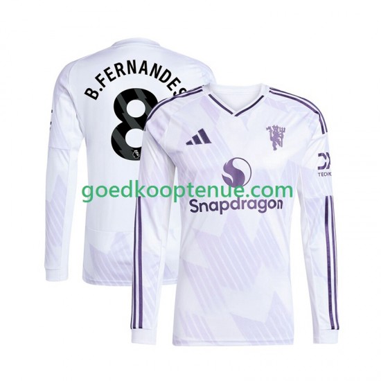 Uit Tenue van Manchester United Bruno Fernandes 8 Heren 2025-26 Lange Mouw