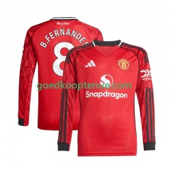 Thuis Tenue van Manchester United Bruno Fernandes 8 Heren 2025-26 Lange Mouw