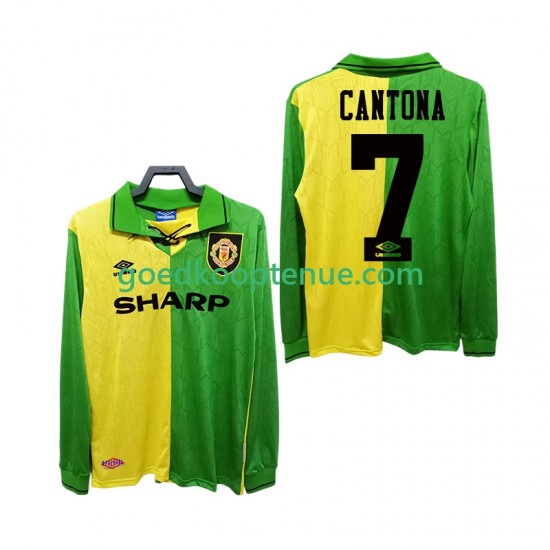Uit Retro Tenue van Manchester United CANTONA 7 1992 Heren 1994 Lange Mouw