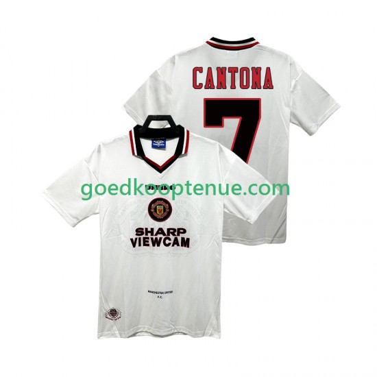 Uit Retro Tenue van Manchester United CANTONA 7 1996 1997 Heren Korte Mouw