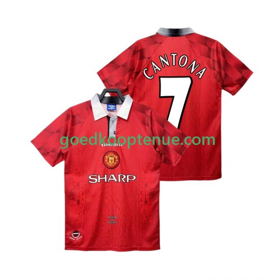 Thuis Retro Tenue van Manchester United CANTONA 7 1996 1997 Heren Korte Mouw