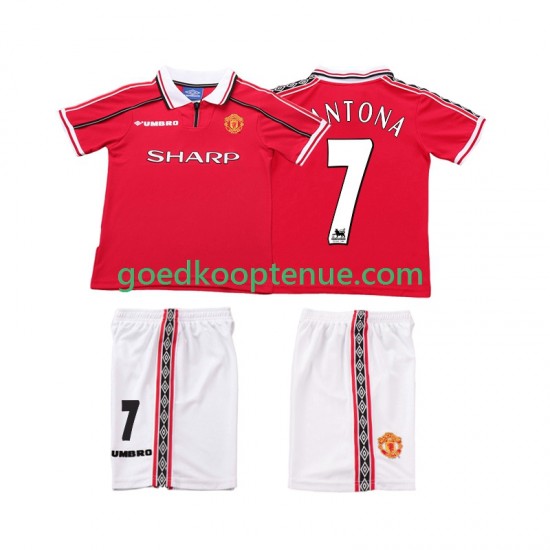Thuis Retro Tenue van Manchester United CONTONA 7 Kind 2-13 jaar 1998 1999 Korte Mouw Thuis Retro Tenue van Manchester United CONTONA 7 Kind 2-13 jaar 1998 1999 Korte Mouw