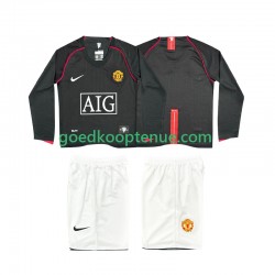 Uit Retro Tenue van Manchester United 2007 Kind 2-13 jaar 2008 Lange Mouw