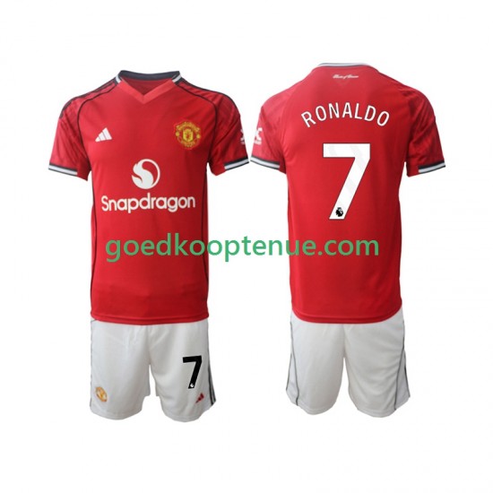 Thuis Tenue van Manchester United Cristiano Ronaldo 7 Kind 2-13 jaar 2025-26 Korte Mouw