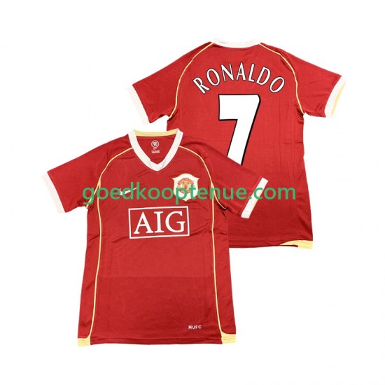 Thuis Retro Tenue van Manchester United Cristiano Ronaldo 7 2007 Heren 2006 Korte Mouw